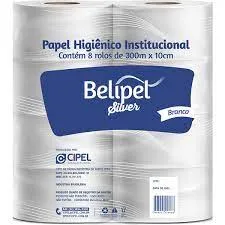 Papel Higiênico Folha Simples Branco 300mts – Belipel Silver