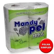 Papel Higiênico Folha Simples 100% Celulose – Mandypel