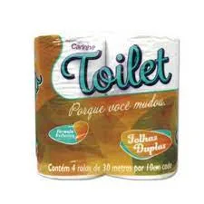 Papel Higiênico Folha Dupla Carinho Toilet 30mts – Copapa