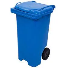 Carrinho Coletor de Lixo de 240lts Azul – Lar Plástico