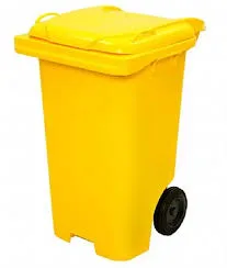 Carrinho Coletor de Lixo de 240lts Amarelo – Lar Plástico