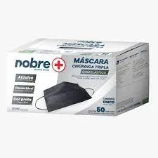 Máscara Cirúrgica Preta Tripla – Nobre