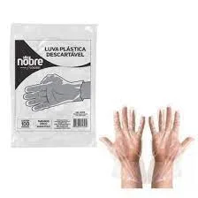 Luva Plástica Descartável 100 Unidades – Nobre