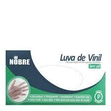 Luva de Vinil sem Pó Tamanho P – Nobre