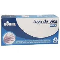 Luva de Vinil com Pó Tamanho M – Nobre