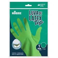 Luva de Látex Multiuso Tamanhos M Verde – Nobre