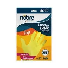 Luva de Látex Multiuso Tamanhos M Amarela – Nobre