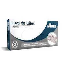 Luva de Latex com Pó 100 Luvas Tamanho G – Nobre